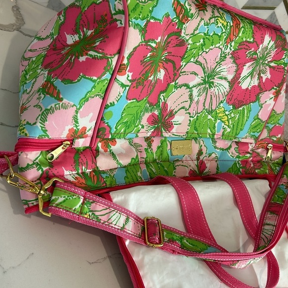 Lilly Pulitzer Insulated Cooler Bag Big Flirt Colorful Tote Long Strap/ handles - Picture 14 of 16
